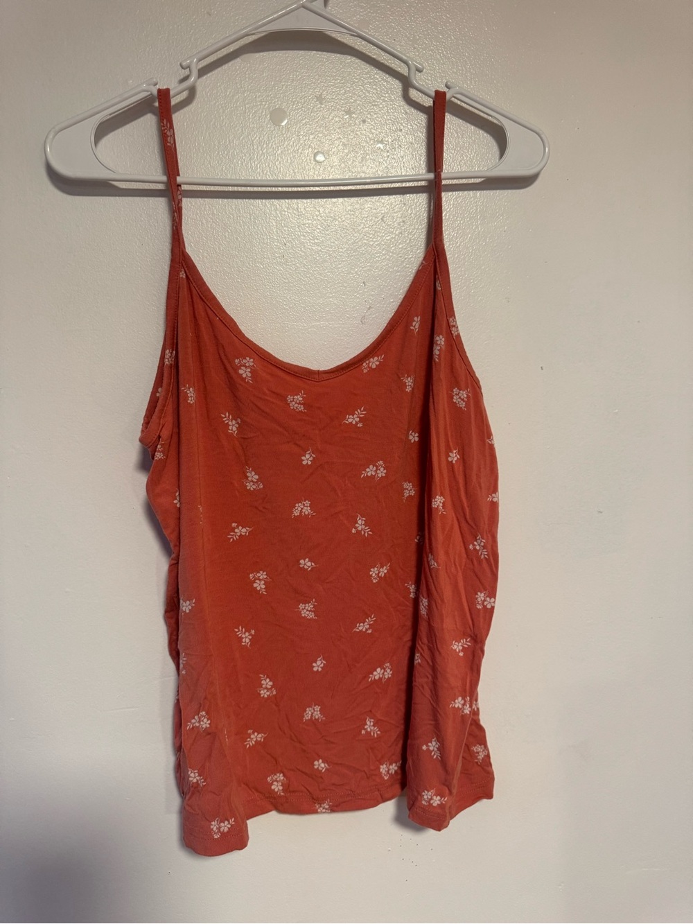 Old Navy Rust-Orange Floral Spaghetti Strap Camisole